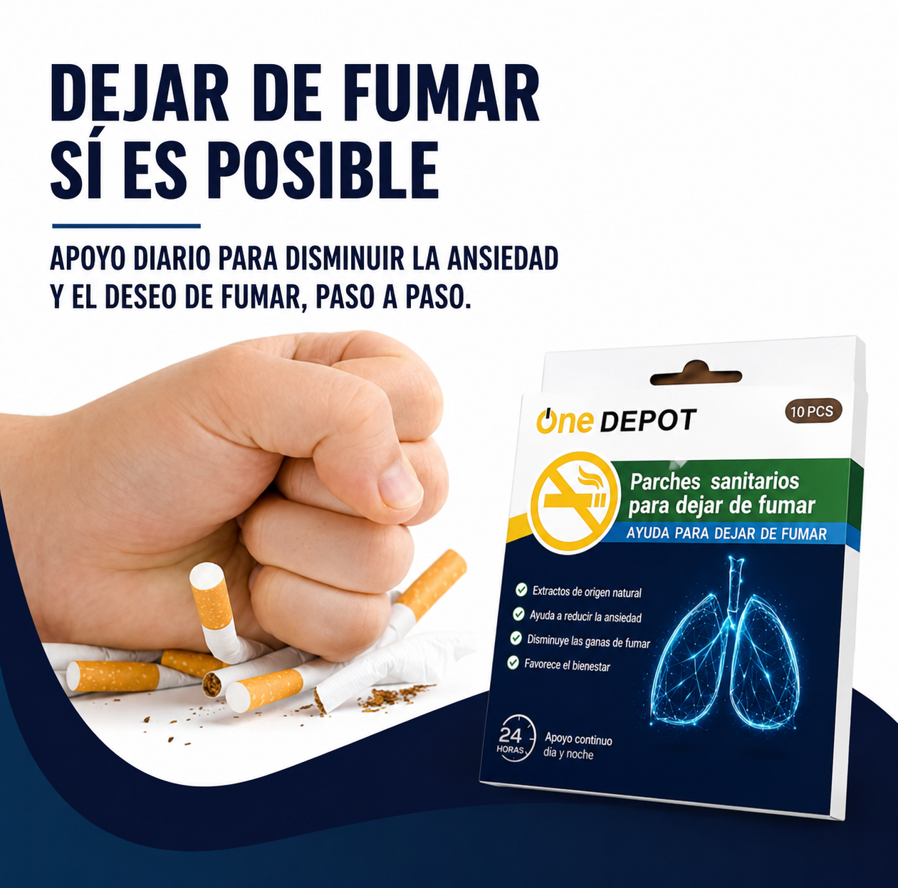 StopFume™ Parches Naturales para Dejar de Fumar 10 PCS
